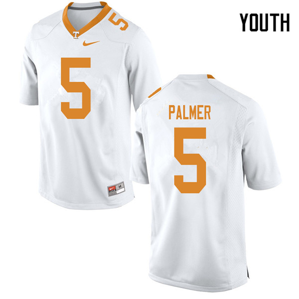 Youth #5 Josh Palmer Tennessee Volunteers College Football Jerseys Sale-White - Click Image to Close